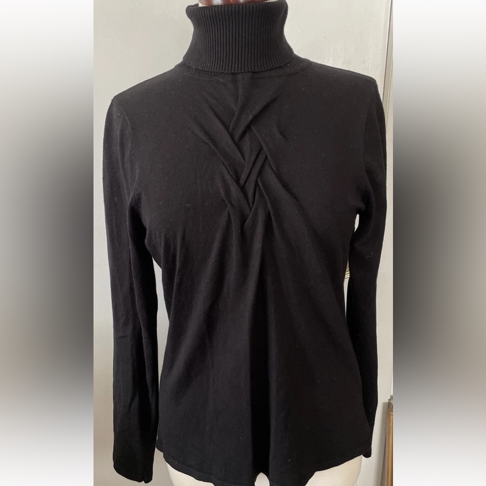 Red Turtle Neck Fitted Knit Sweater